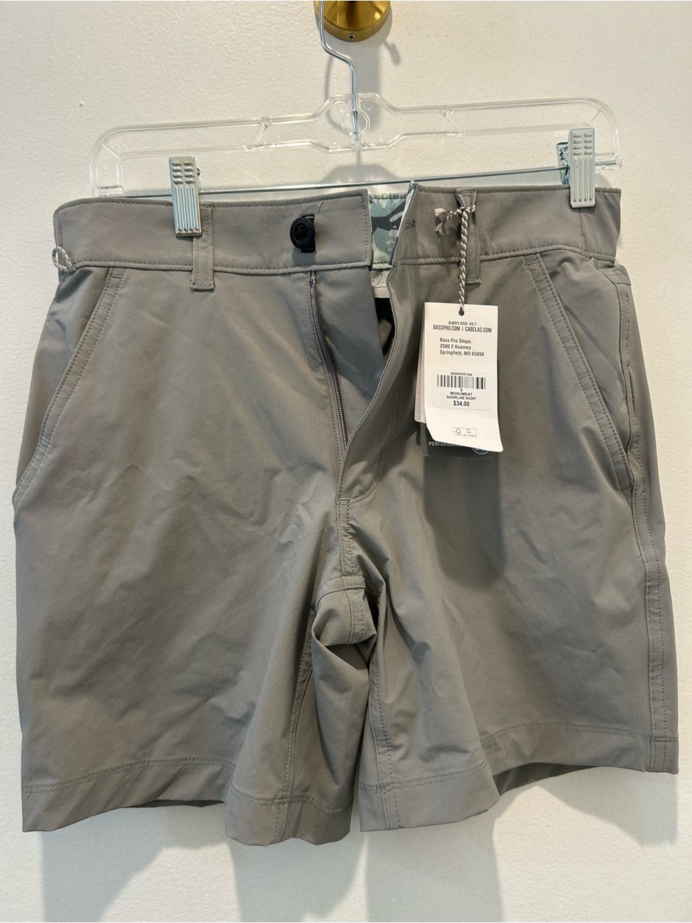 Bass Pro Shops Men's Flat-Front Gray Shorts
